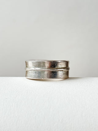Cigar Band Ring | 925 Silver | Size S | 10.24g