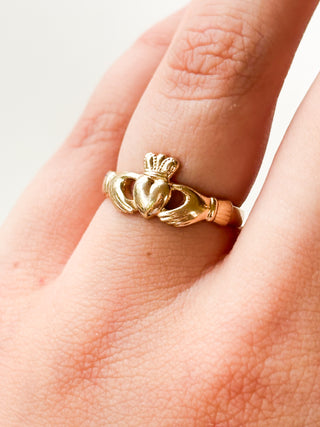 Irish-Made Claddagh Ring | 14k Gold | Size N½ | 3.44g