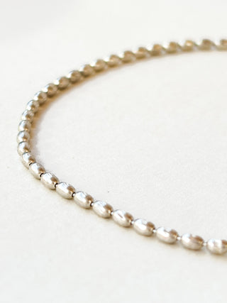 Oval Seed Bracelet | Sterling Silver | 2.06g | 7.5 inches