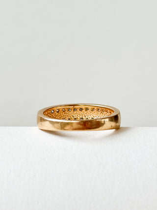 Double Channel Set Diamond Band | 9ct Gold | Size L | 2.88g