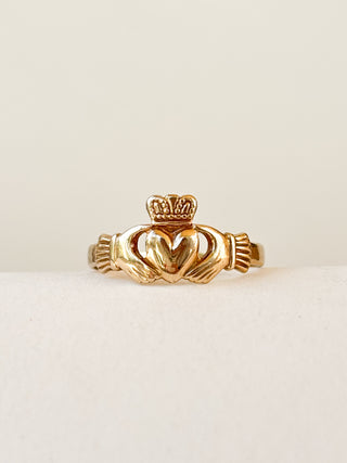 Small Irish Claddagh Ring | 9ct Gold | 1.25g | Size L