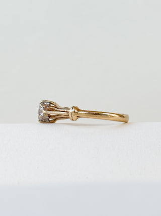CZ Trilogy Ring | 9ct Gold | Size O | 2.11g