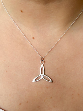 Trinity Pendant | Cable Link Chain | 925 Silver | 1.30g