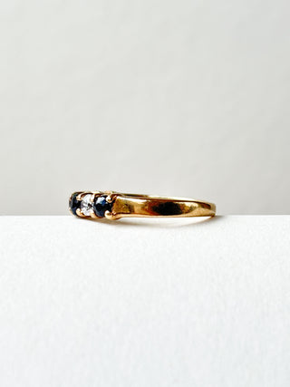 Sapphire & CZ Eternity Ring | 9ct Gold | 2.27g | Size O