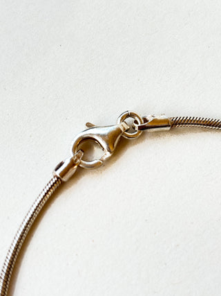 Snake Chain Bracelet with Trilogy Bead | Sterling Silver | 4.90g | 7 inches