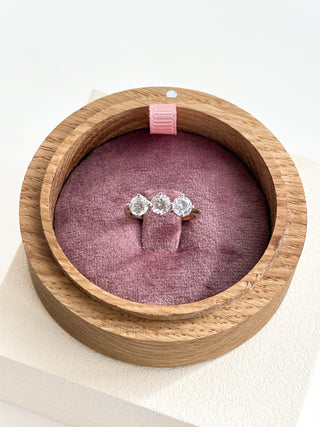 CZ Trilogy Ring | 9ct Gold | Size M | 2.79g