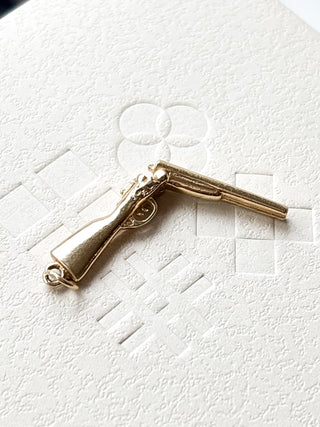 Rifle Pendant | 9ct Gold | 42mm × 5mm | 3.28g