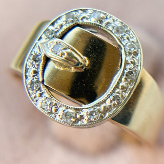 Belt Ring Diamond G/SI2 | 9ct Gold | Size N½ | 5.14g