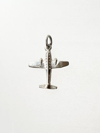 Silver Plane Pendant | 925 Silver | 24mm × 16mm | 1.35g