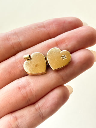Gold Heart Locket | 9ct Gold | 18–20-Inch Diamond Chain | 1.10g