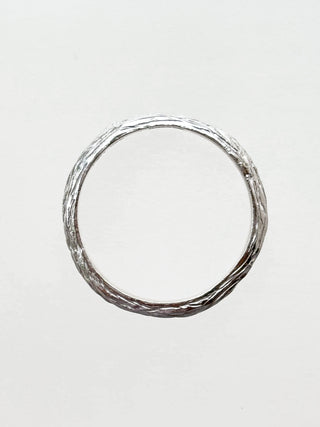 Textured Band Ring | 925 Silver | Size Q | 2.40g