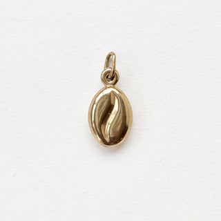 Coffee Bean charm | 9ct | 0.33g | 18in fine cable link chain