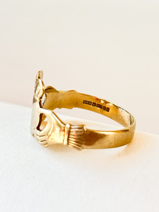 Large Claddagh Ring | 9ct Gold | 3.29g | Size V