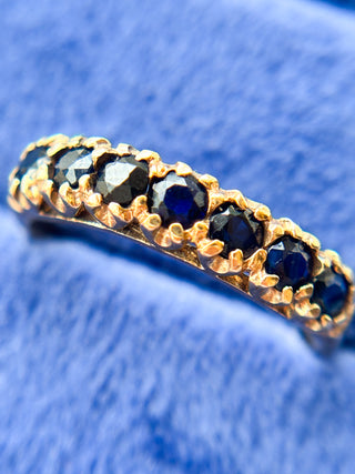 Sapphire Eternity Ring | 9ct Gold | Size N | 1.92g