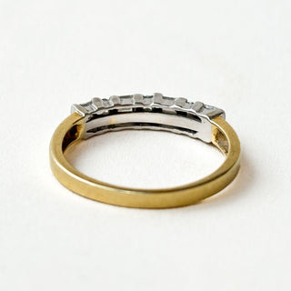 Real Diamond Eternity Ring | 18ct Gold | Baguette & Brilliant Cut | Size N | 2.85g