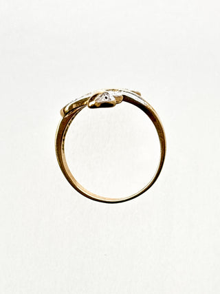 CZ Snake Ring | 9ct Gold | Size N | 2.88g + plus resize O