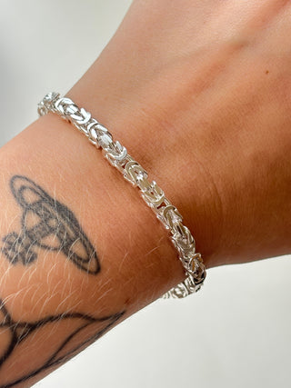 Silver Box Chain Bracelet | 925 Silver | 20.00g | 7.8in