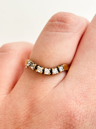 CZ chevron ring | 9ct | N | 1.98g