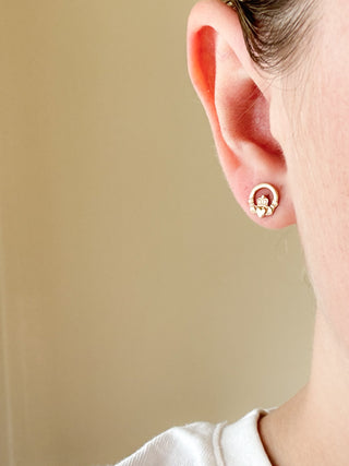 Claddagh Stud Earrings | 9ct Gold | 0.83g