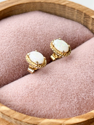 Opal Earrings | 9ct Gold | 1.35g