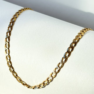 Curb link chain choker | 9ct Gold | 15.16in | 6.28g