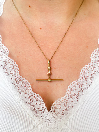 T-Bar with Swivel | Cable Link Chain | 9ct Gold | 4.05g
