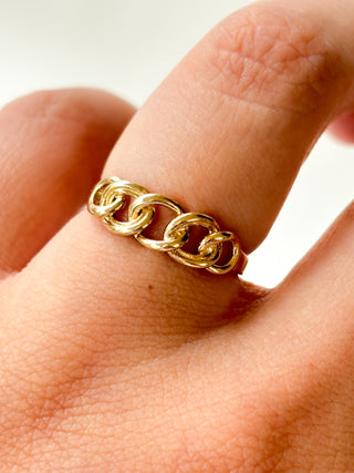 Cuban Link Ring | 9ct Gold | Size M½ | 1.48g