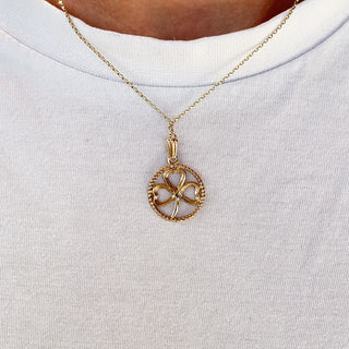 Shamrock Charm | 9ct Gold | 18inch fine cable link chain | 2.3g