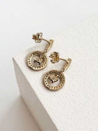 CZ Drop Earrings | 9ct Gold | 0.96g