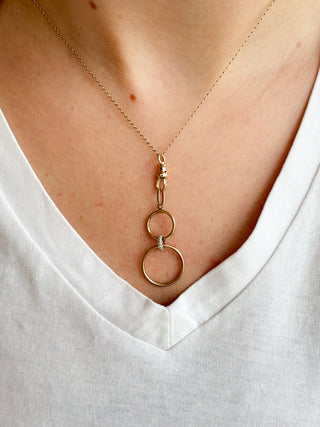 Interlocking Circles | 9ct Gold | 0.87g | 18-Inch Fine Cable Link Chain