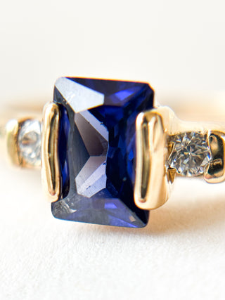 CZ Tanzanite Ring | 9ct Gold | Size Q½ | 2.88g