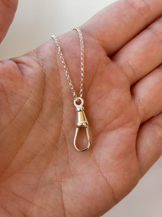 Albert Charm Pendant | Silver | Large 23mm | 18-Inch Fine Cable Link Chain | 1.80g