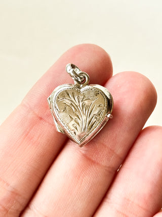 Heart Locket | 925 Silver | 2.44g | Cable Link Chain 18-20in