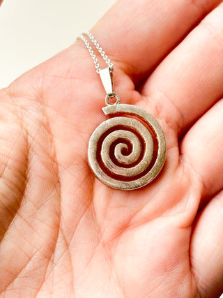 Solid Spiral Pendant | Sterling Silver | 6.18g | 20mm x 30mm
