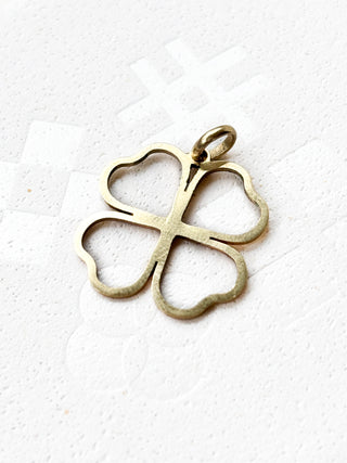 Cut-Out Four Leaf Clover Pendant | 14ct Gold | 18-Inch Fine Cable Link Chain | 1.00g