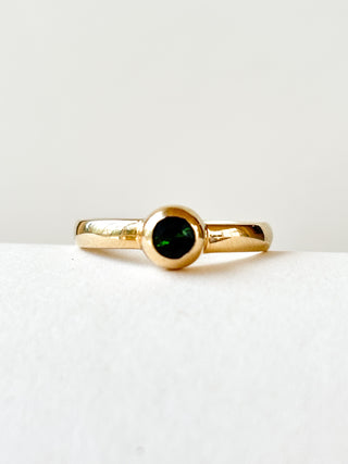 Bezel-Set Tourmaline Ring | 9ct Gold | 2.77g | Size N