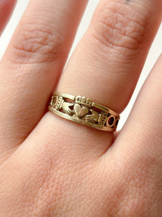 Claddagh Insert Ring | 9ct Gold | Size O½ | 2.82g