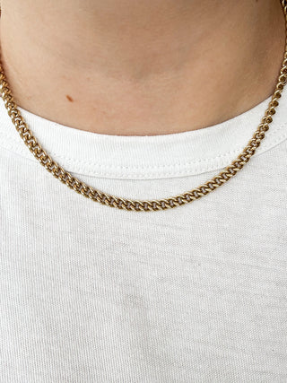 Heavy Curb Chain Necklace | 9ct Gold | 36.36g
