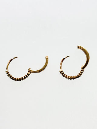 CZ Hoop Earrings | 9ct Gold | 0.62g