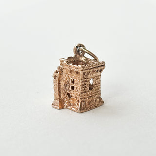 Castle Charm | 9ct Gold | 18 inch fine cable link chain | 3.1g