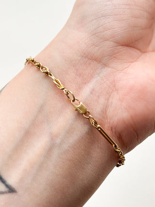 Fancy Link Bracelet | 9ct Gold | 6.9-Inch | 3.11g