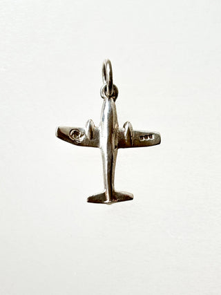 Silver Plane Pendant | 925 Silver | 24mm × 16mm | 1.35g