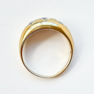 Star Trilogy Signet Ring | 9ct Gold | Size R | 3.72g