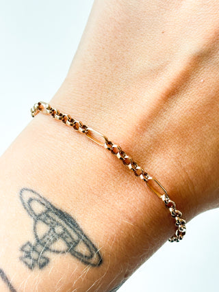 Bolt Clasp Bracelet | 9ct Gold | 7.6-Inch | 2.12g