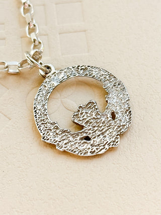 Large Claddagh Charm | Silver | 18-Inch Heavy Cable Link Chain | 2.52g