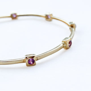 Pink Bracelet | 18ct Gold | Pink Tourmaline | 7.5in | 8.24g