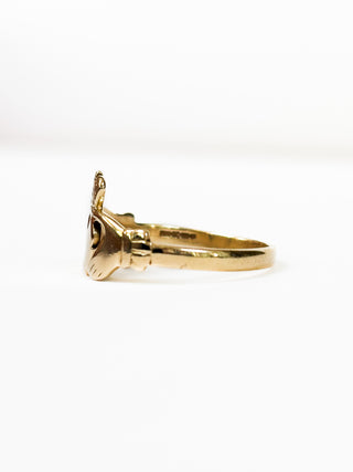 Small Claddagh Ring | 9ct Gold | Size J | 1.34g