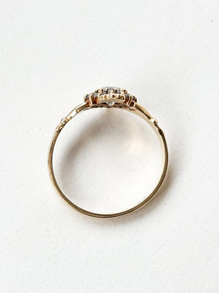 CZ Claddagh Ring | 9ct Gold | 2.65g | Size R