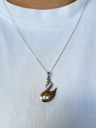 Swan Charm | Sterling Silver | 1.51g | 30mm x 14mm
