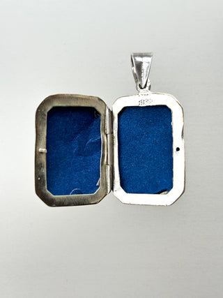 Large Rectangle Locket | 925 Silver | 18-Inch Silver Chain | 5.32g